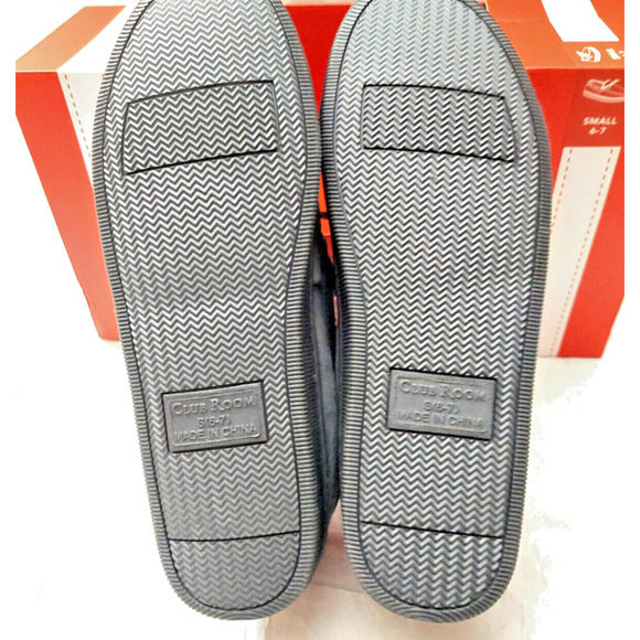 Club Room Men's Moccasin Indoor/Outdoor Slippers Gray Size Small 6-7 - Picture 3 of 16